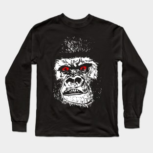 Scary White Gorilla Long Sleeve T-Shirt